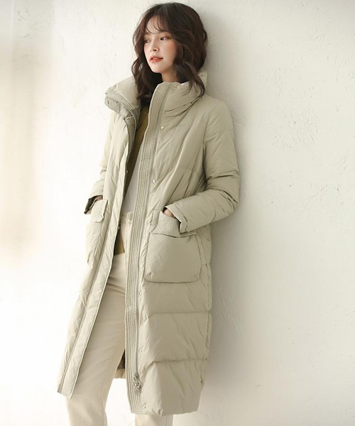【ホワイトダックダウン90％】ロングダウンコート