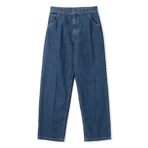 MUVEIL センタープレスリボンデニムパンツ