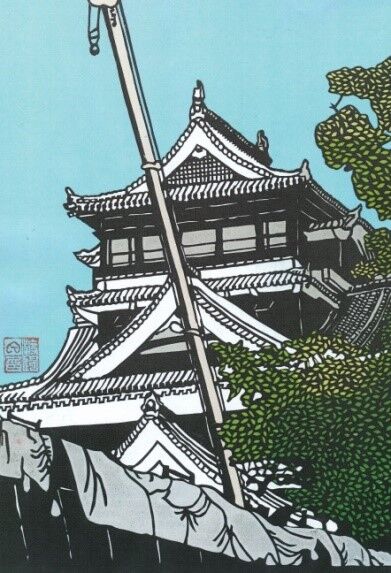 熊本城切り絵 | デイサービスふるさとブログ（松山市松ノ木）