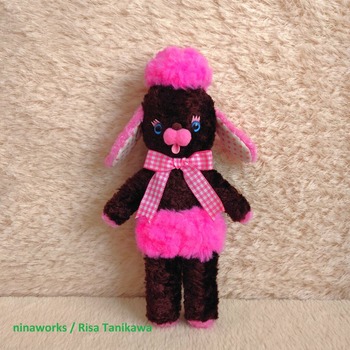 pink funny poodle