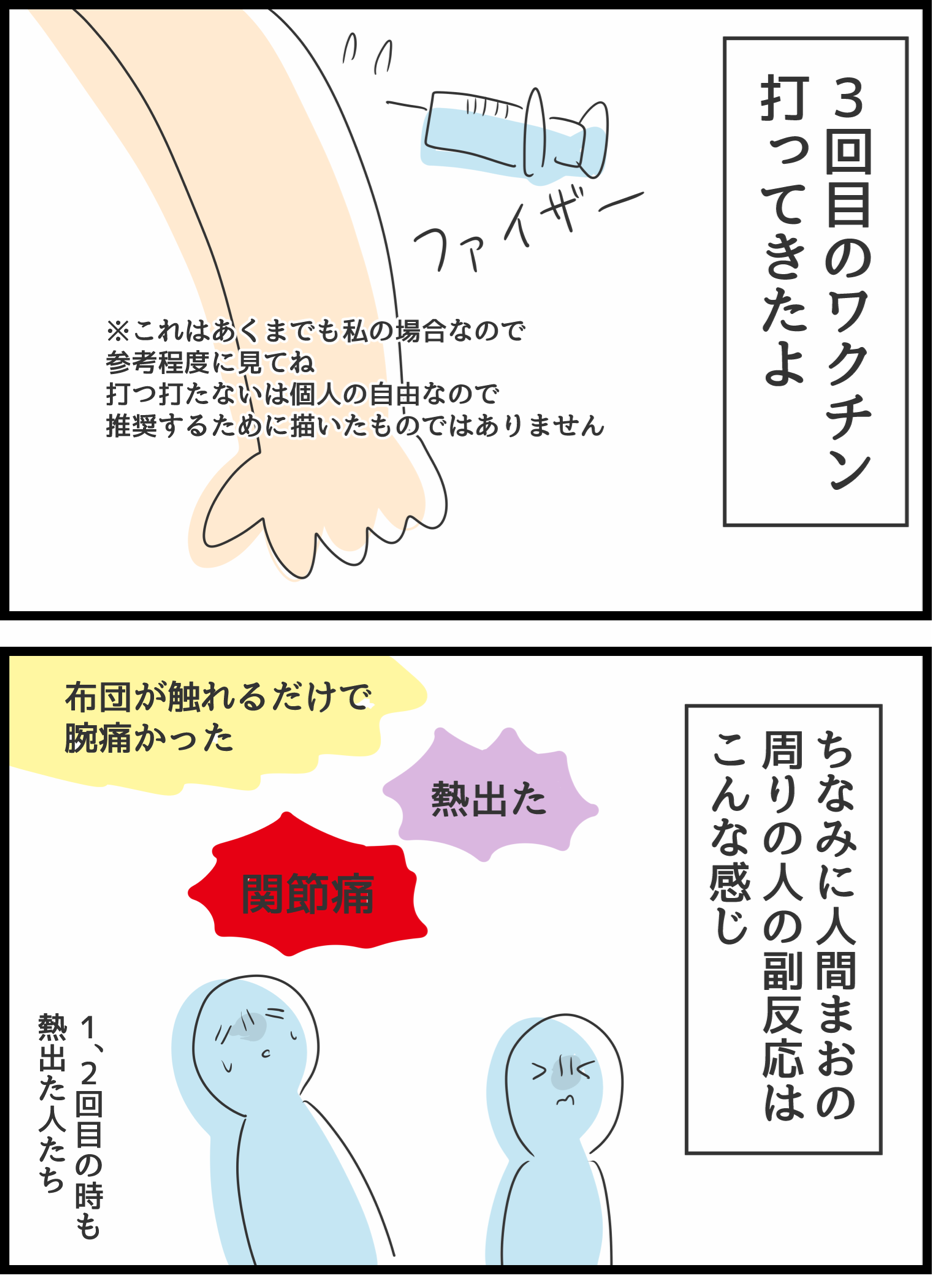 コロナワクチン3回目打ってきたよ 人間まおと愉快な仲間たち Powered By ライブドアブログ