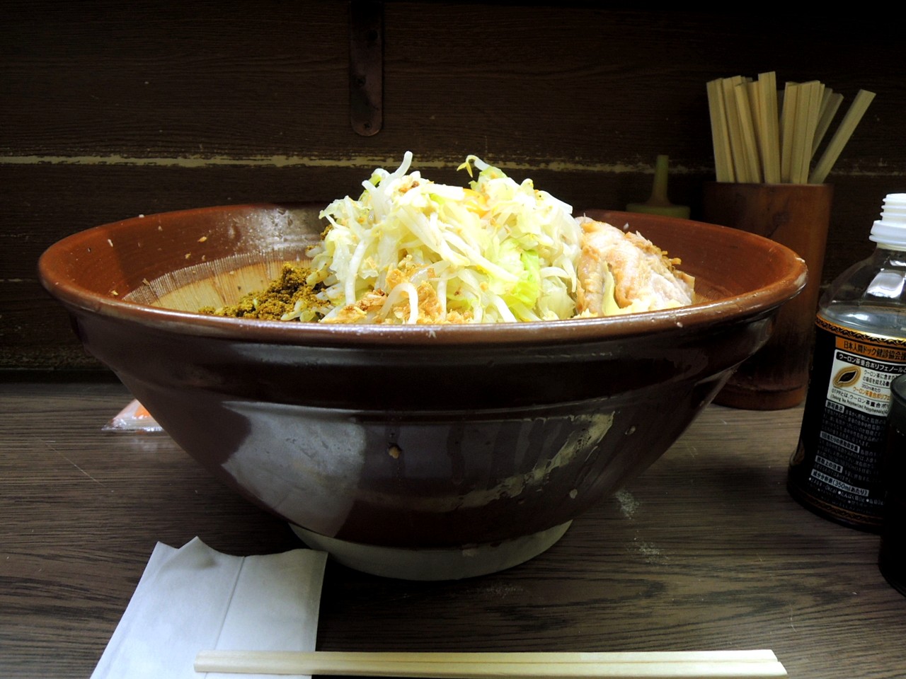 ラーメン二郎 横浜関内店 大大大ぶたダブル 汁なし カレー君 : 撃沈日記