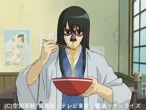 動画gif的 よりぬき銀魂さん 第25話 第64話 んまい棒は意外とお腹いっぱい 銀魂 杉田が好きすぎた
