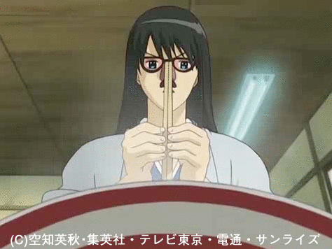 動画gif的 よりぬき銀魂さん 第25話 第64話 んまい棒は意外とお腹いっぱい 銀魂 杉田が好きすぎた