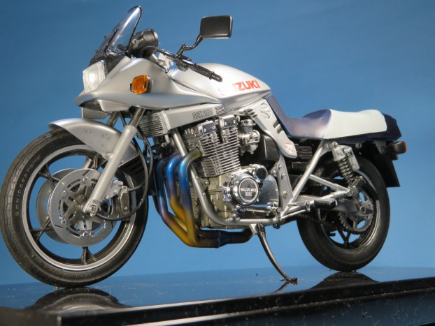 タミヤ1/12スズキ刀全塗装完成品 Yahoo!オークション - タミヤ 1/12 スズキ GSX1100S 刀 ガンメタ