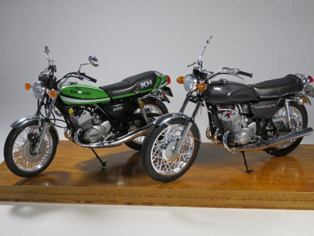 ハセガワ バイクプラモデル カワサキマッハⅢカフェレーサー仕様