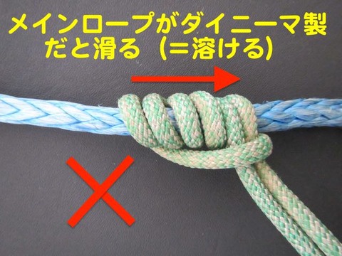 ダイニーマロープは溶ける