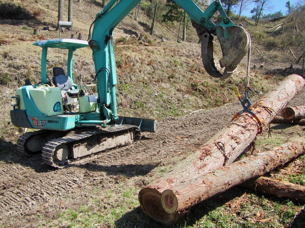 丸太 ログトング トローリー 林業