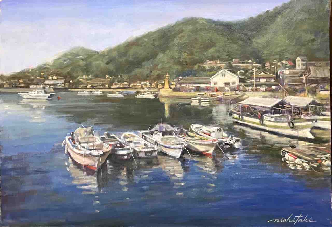 鞆の浦・油彩風景画 仕上げました : 西滝直人 アトリエ日記