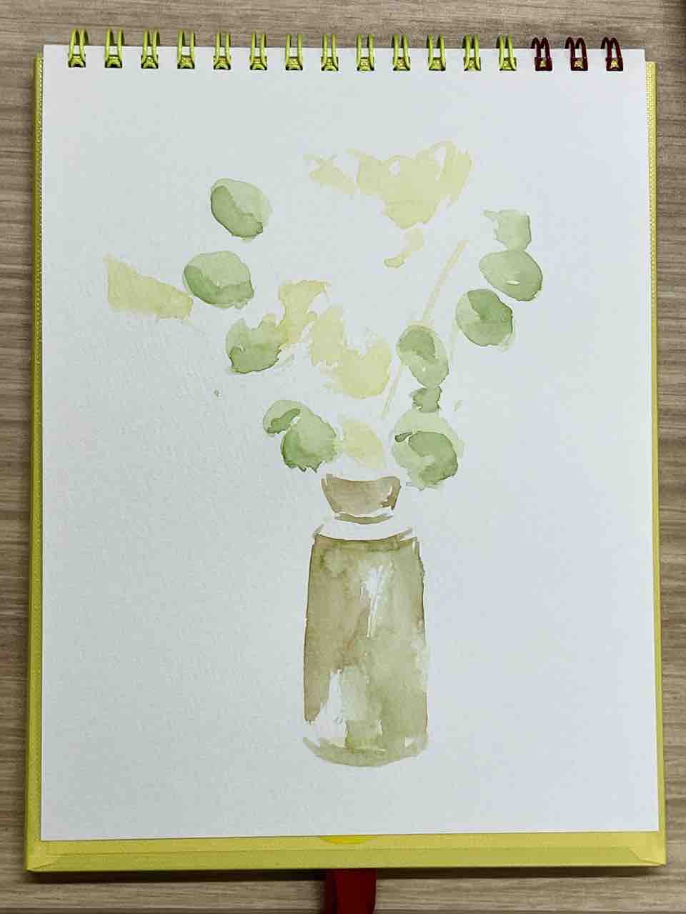 フウセントウワタと菊 水彩で描きました : 西滝直人 アトリエ日記