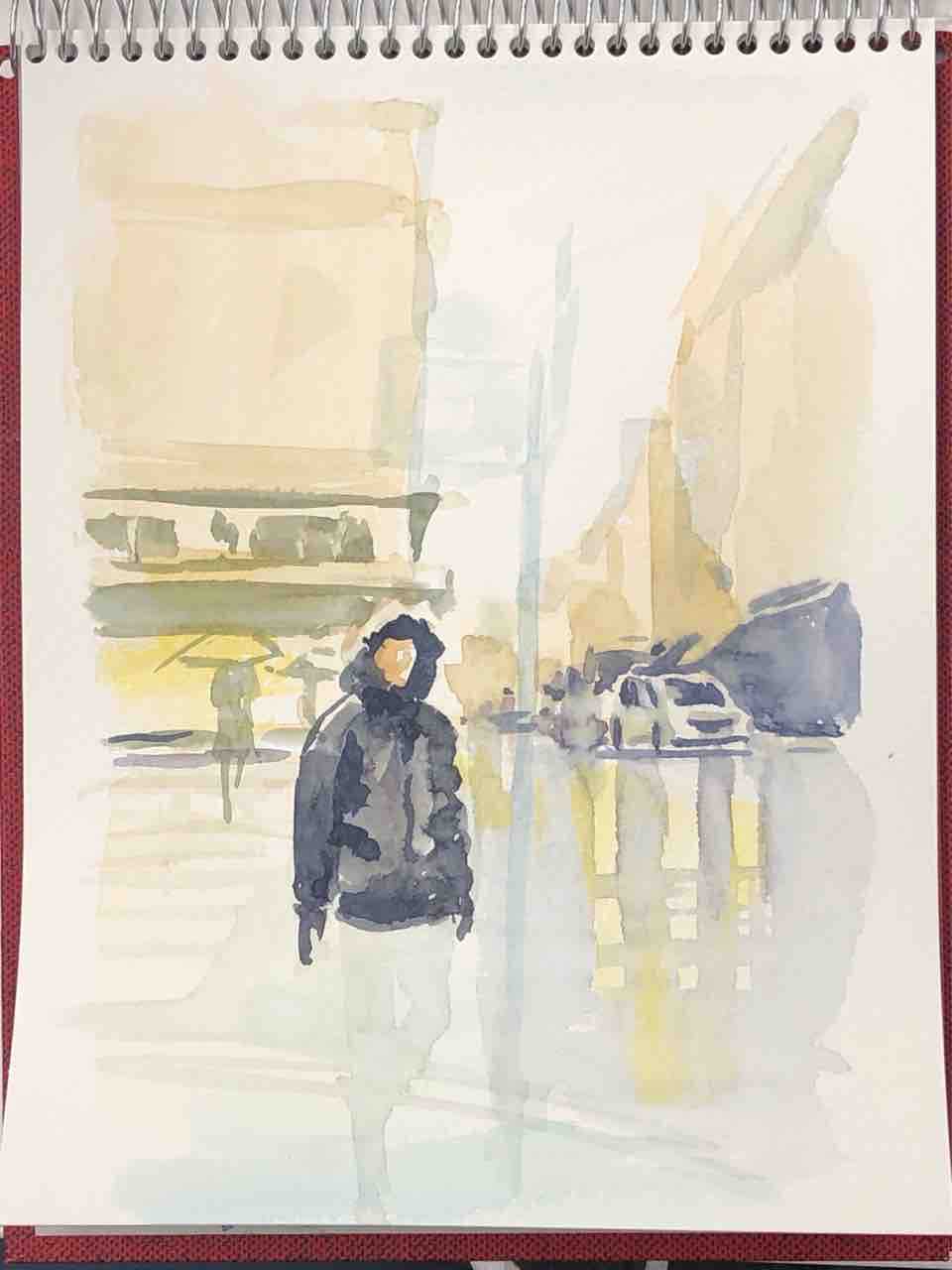 小さな水彩 雨のパリ(その2) : 西滝直人 アトリエ日記