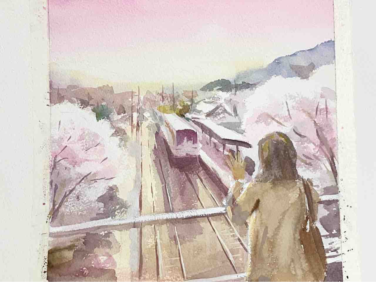 桜咲く水彩画 : 西滝直人 アトリエ日記