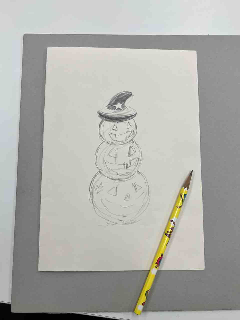 鉛筆 ジャックオーランタン : 西滝直人 アトリエ日記