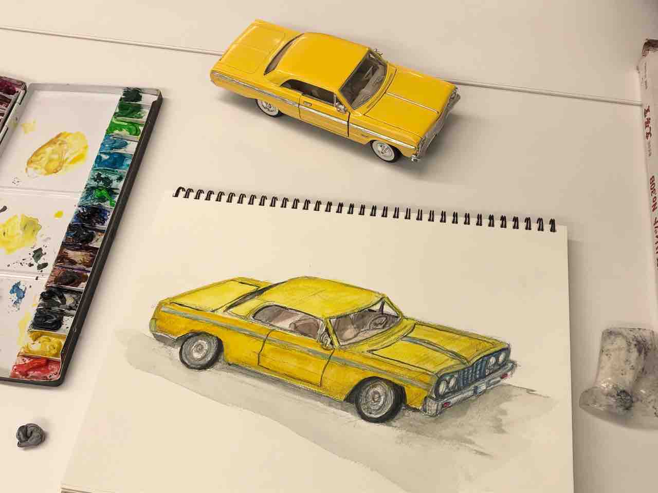 クラシックカーの絵 描きました。 : 西滝直人 アトリエ日記