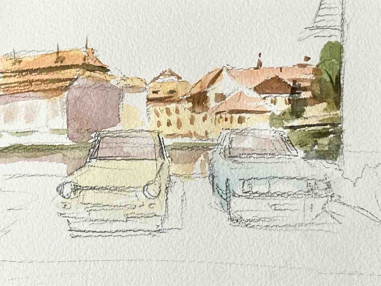 小さな水彩画 過去の旅の写真から : 西滝直人 アトリエ日記