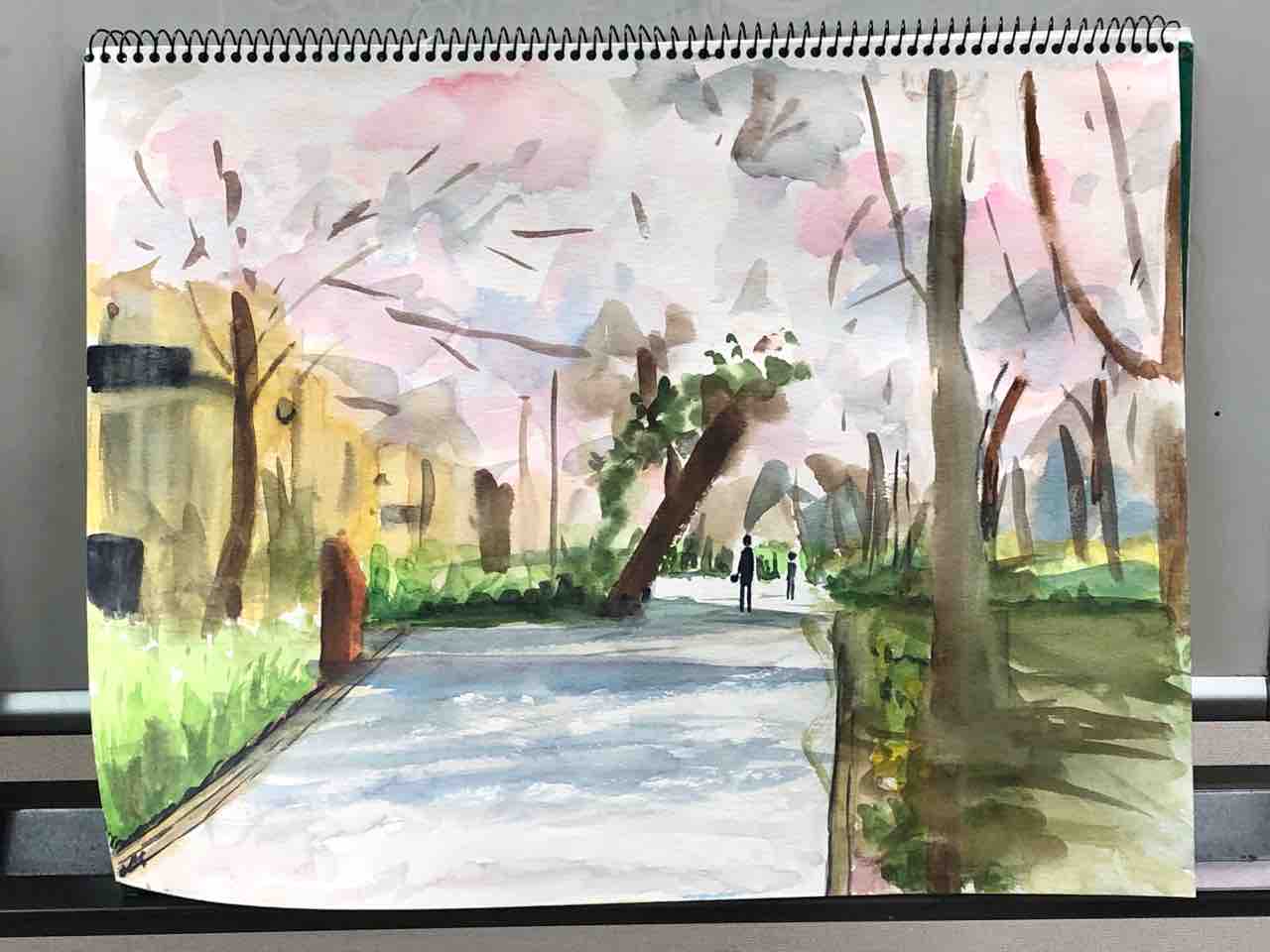 桜咲く風景画 : 西滝直人 アトリエ日記