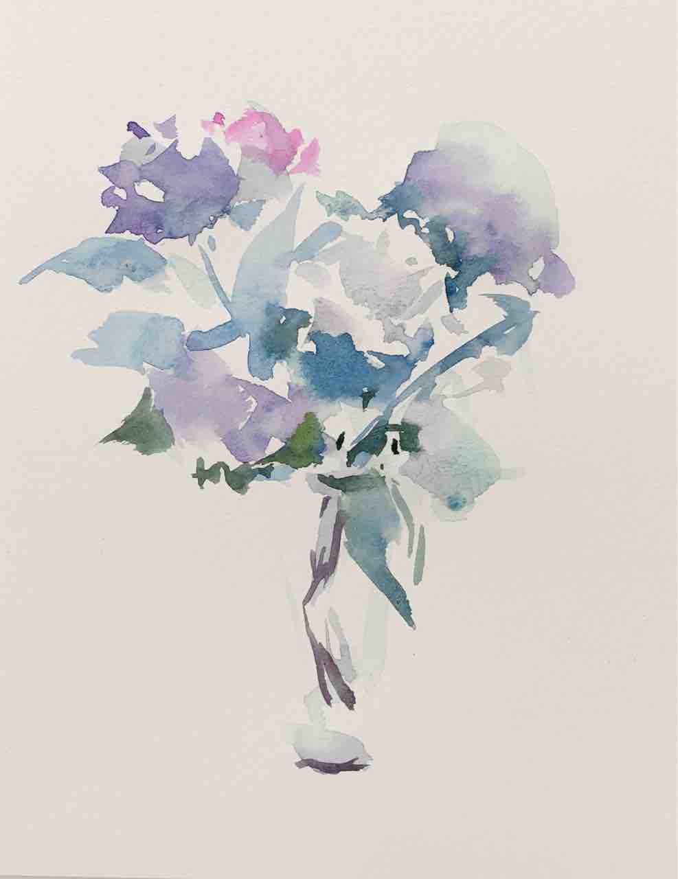 小さな水彩画 風景 花 西滝直人 アトリエ日記 小さな水彩画 風景 花 西滝直人 アトリエ日記