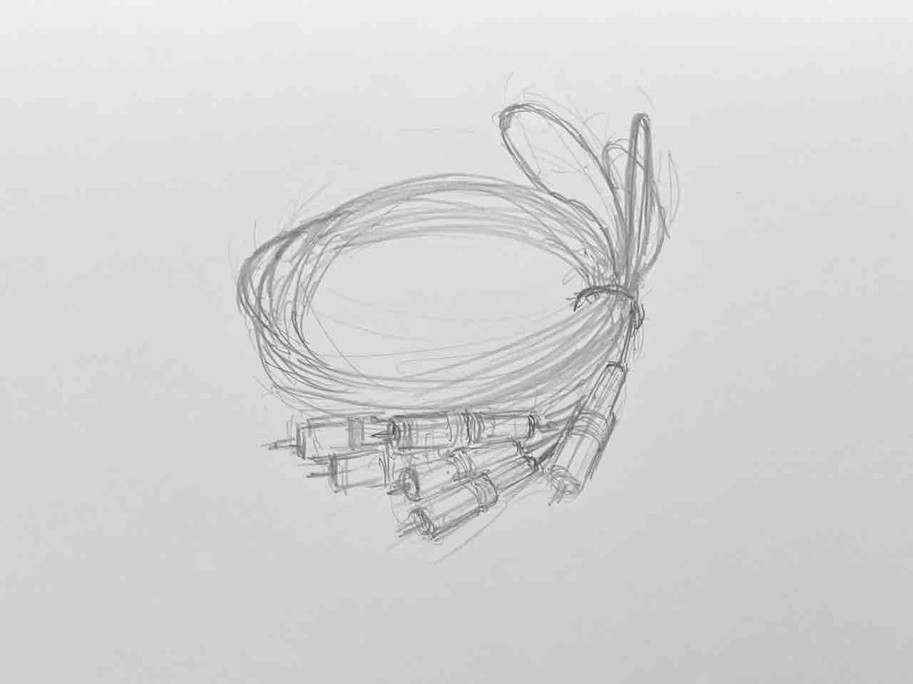 30分デッサン AVケーブル : 西滝直人 アトリエ日記