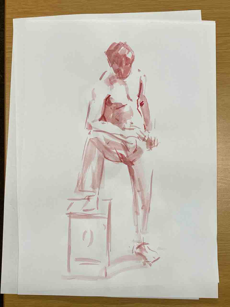 水彩で描くモデルクロッキー② : 西滝直人 アトリエ日記