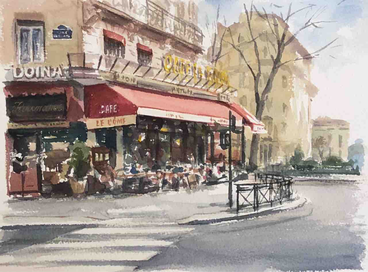 水彩画 パリ風景① : 西滝直人 アトリエ日記