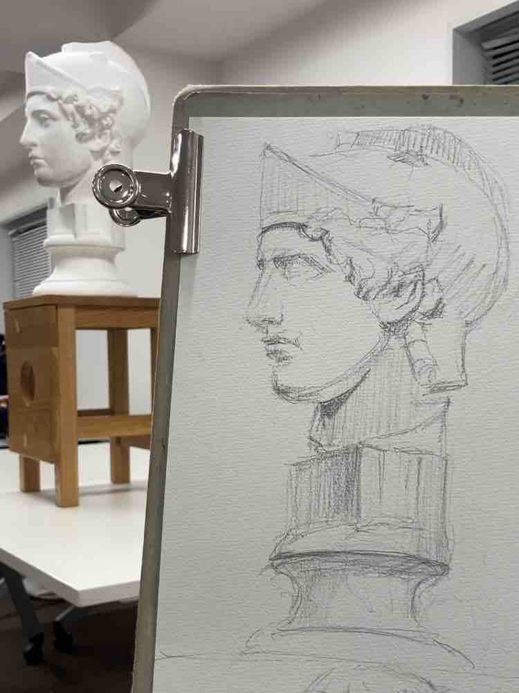 石膏デッサン スケッチ × 4 : 西滝直人 アトリエ日記