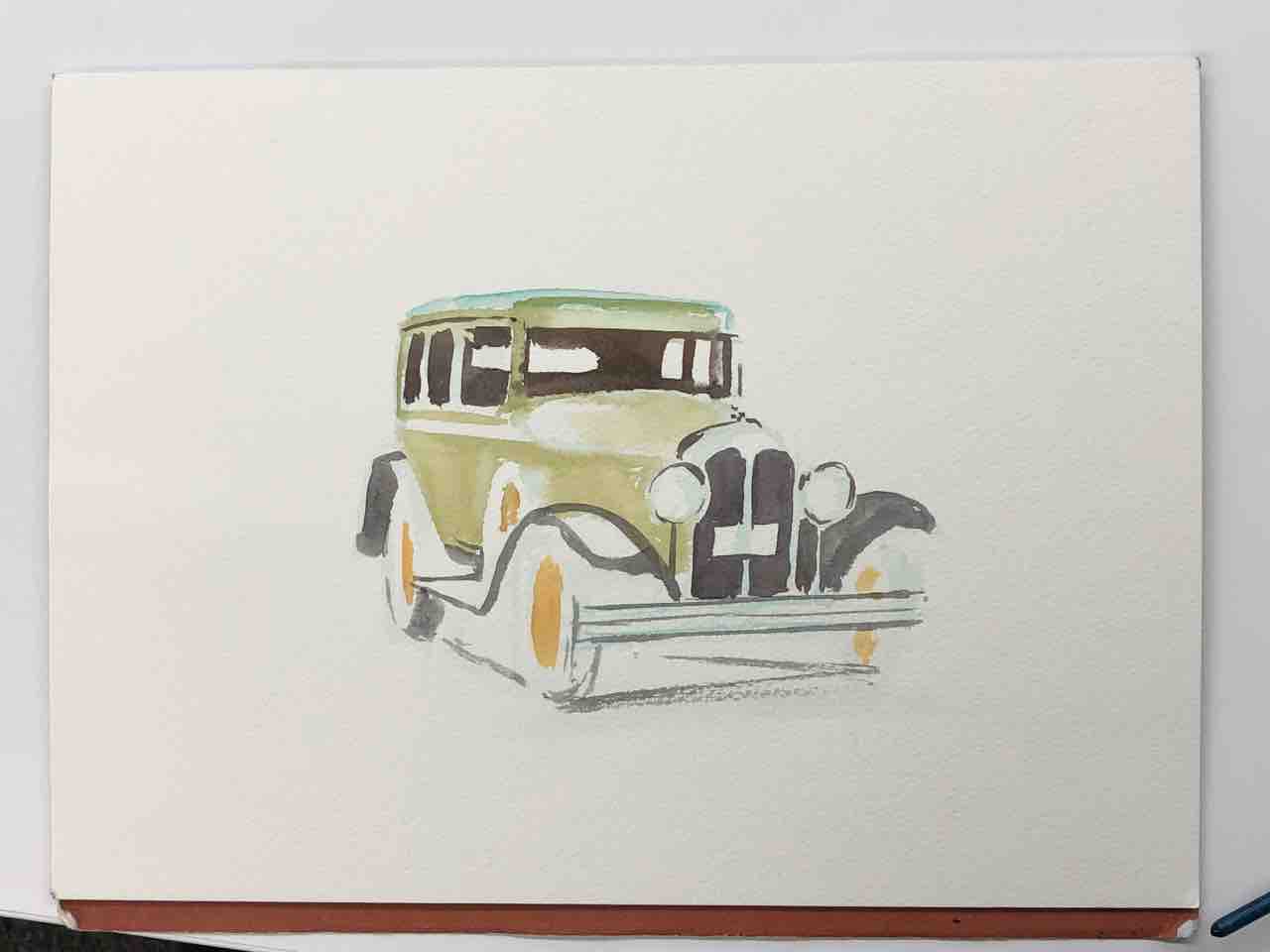 クラシックカーの絵 描きました。 : 西滝直人 アトリエ日記