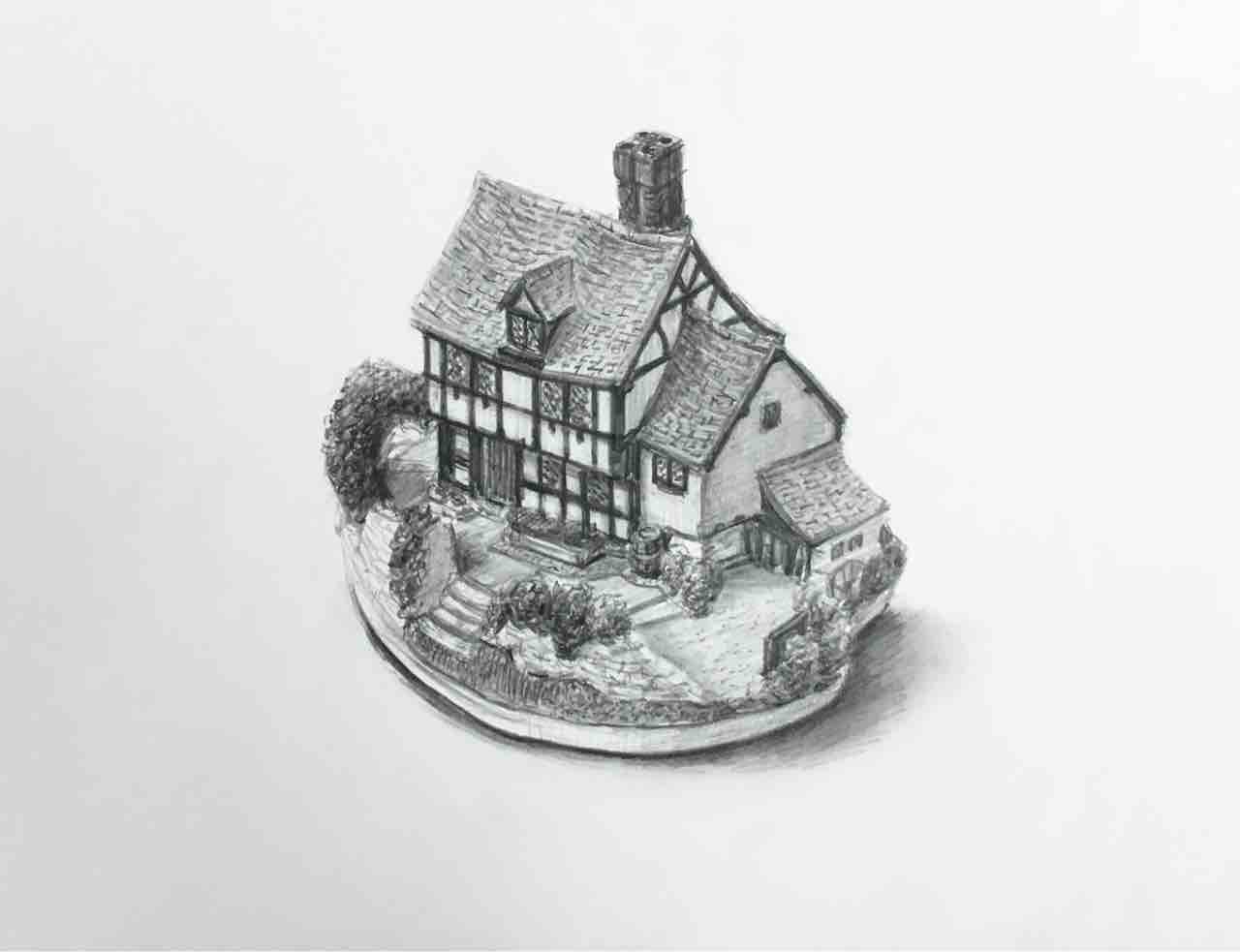 france vintage 邸宅のデッサン france vintage 邸宅のデッサン