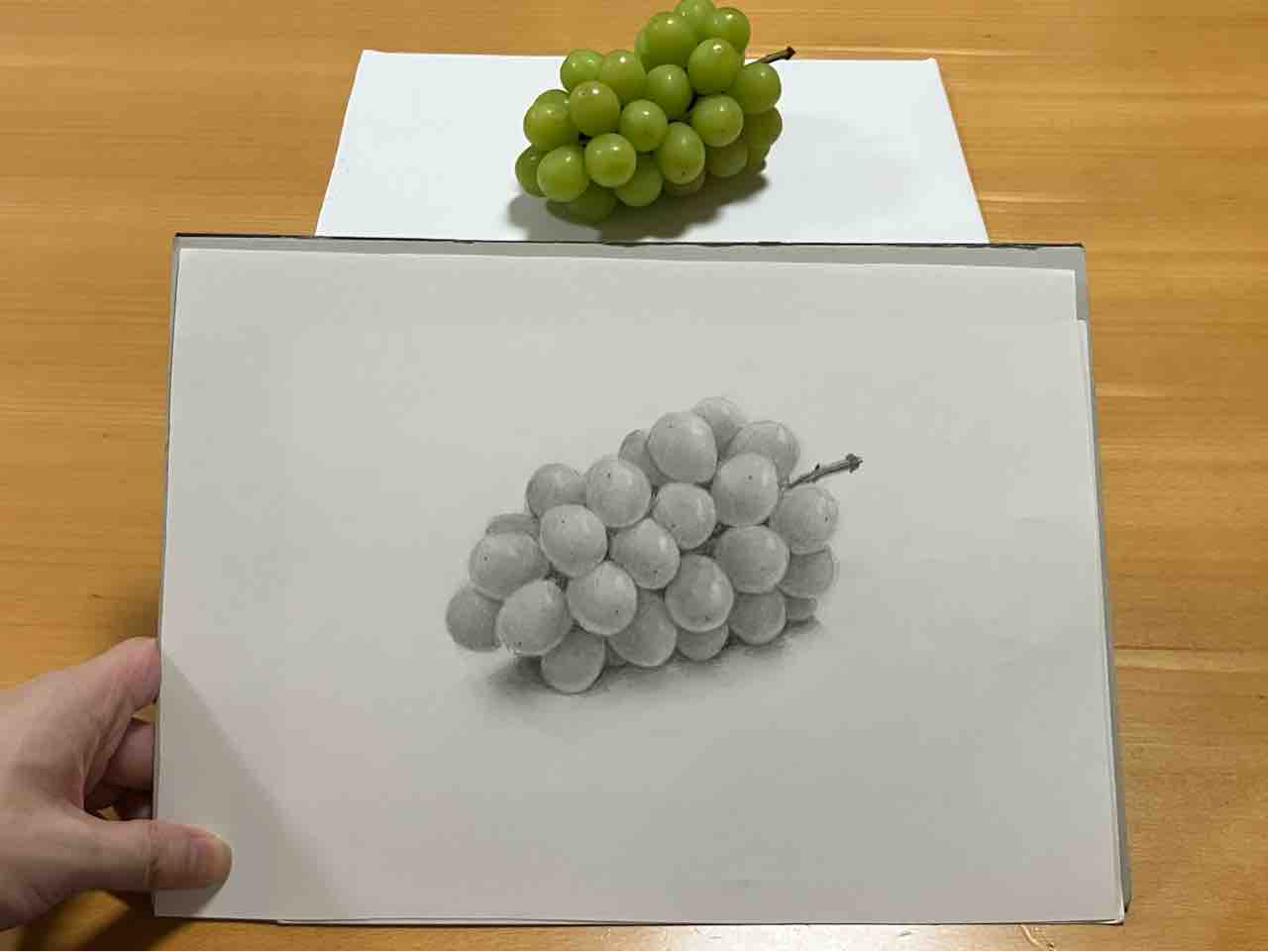 シャインマスカットの鉛筆デッサン : 西滝直人 アトリエ日記