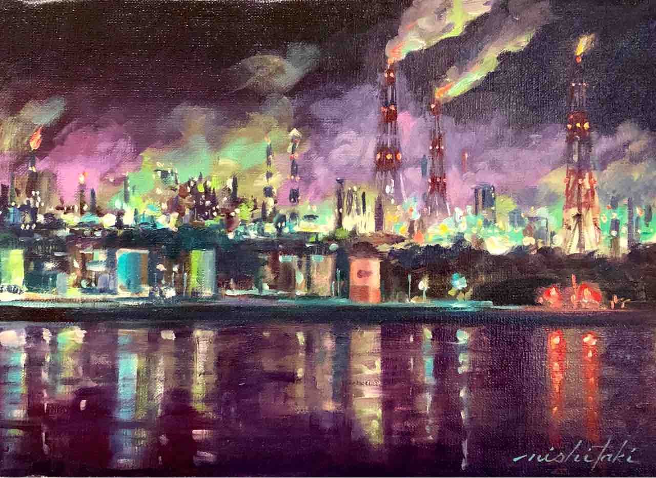 工場夜景完成&夜景いろいろ : 西滝直人 アトリエ日記