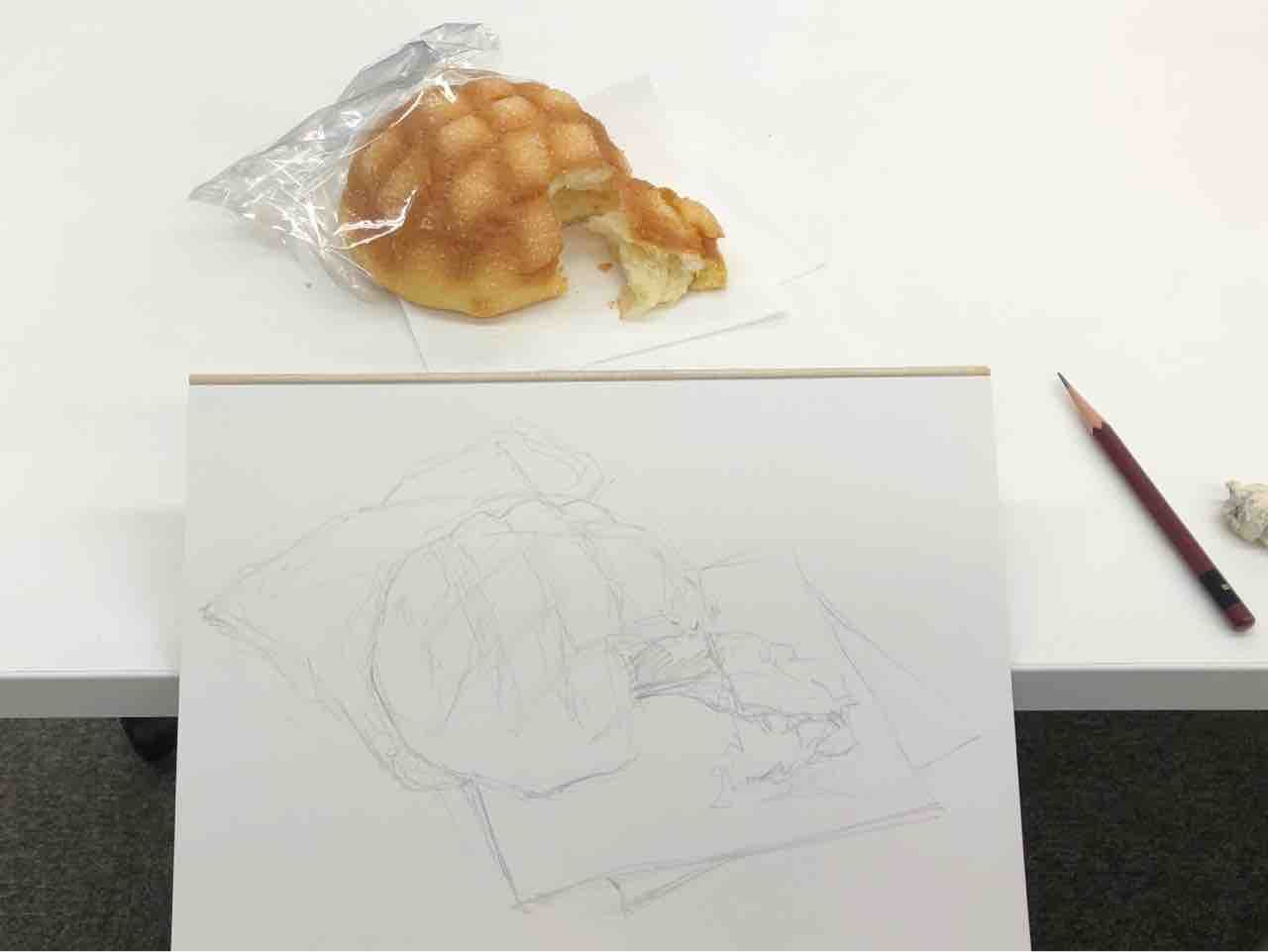 メロンパン 失敗デッサン : 西滝直人 アトリエ日記
