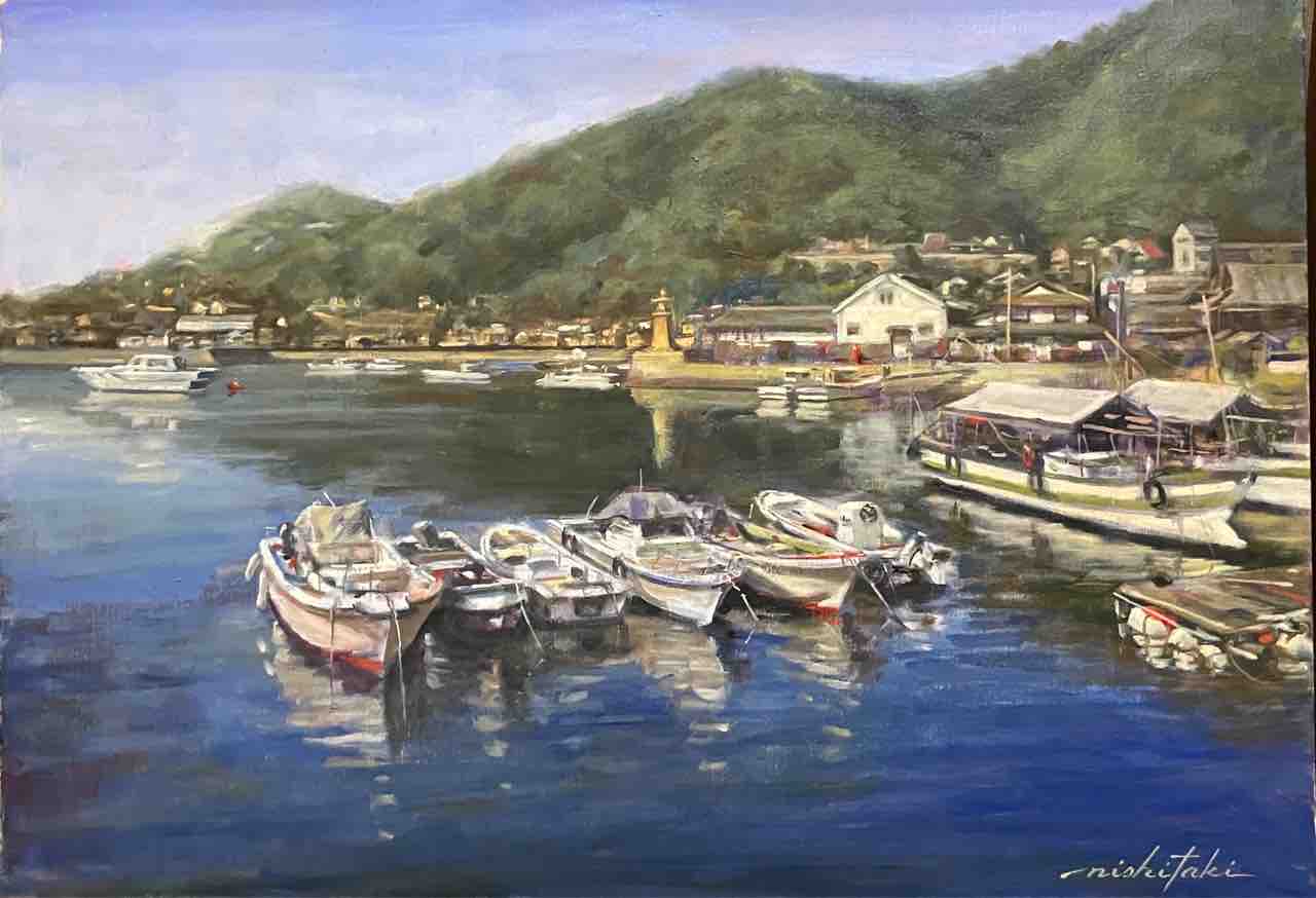 鞆の浦・油彩風景画 仕上げました : 西滝直人 アトリエ日記