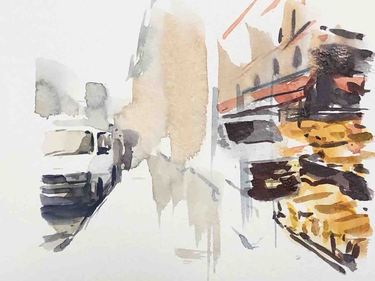 小さな水彩画・パリ風景 1 : 西滝直人 アトリエ日記