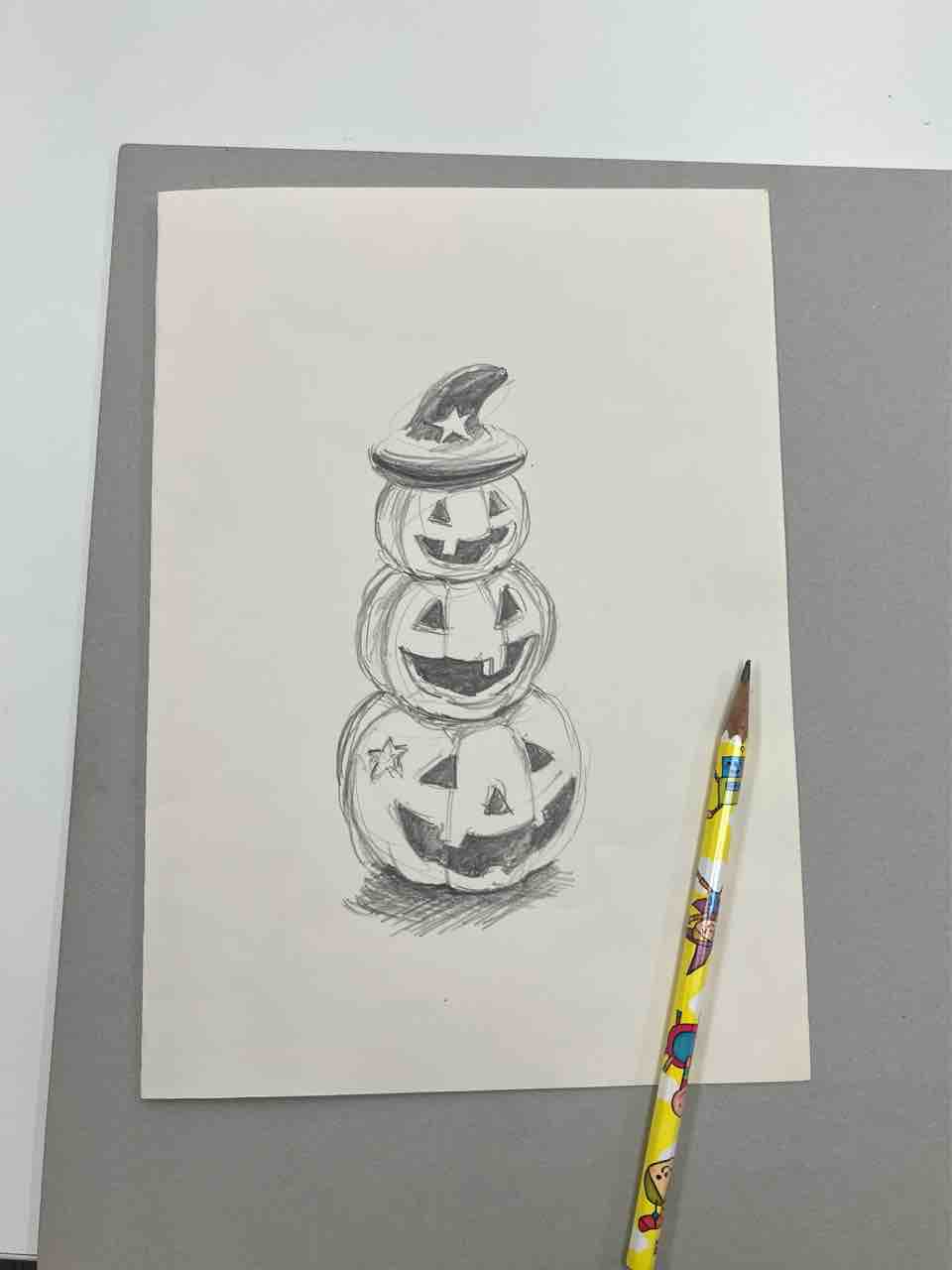 鉛筆 ジャックオーランタン : 西滝直人 アトリエ日記