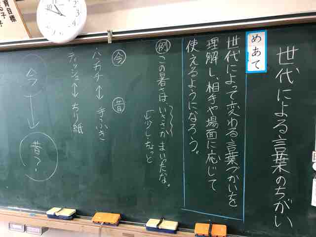 世代による言葉の違い 西伊興小 日記