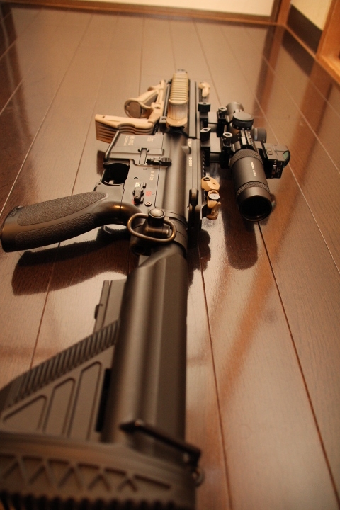 東京マルイ 次世代電動ガン HK416Dにショートスコープ取り付け VECTOR