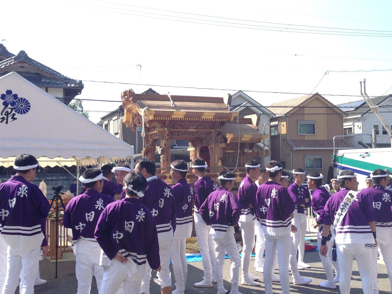 堺市上神谷地区泉田中 地車修理抜魂式 上神谷だんじり祭