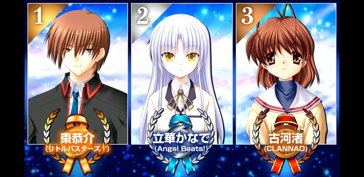 【速報】Keyキャラクター人気投票の結果が発表される!!!