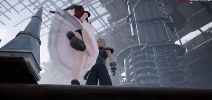 【朗報】FF7Rのエアリスさんパンツ、黒色でエチエチだったｗｗｗ