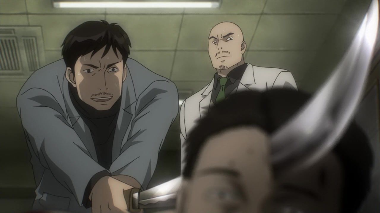 仲間を次々殺されても逃げないヤクザの戦意すげえ 寄生獣11話 寄生獣速報