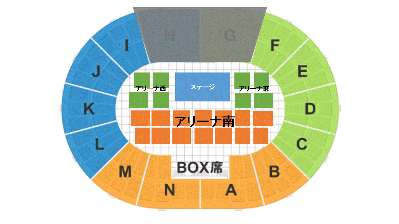 Nmb48 Arena Tour 15 In大阪城ホールの発券状況まとめ 座席配置 ステージの解析や予想など Nmb48まとめスピリッツ