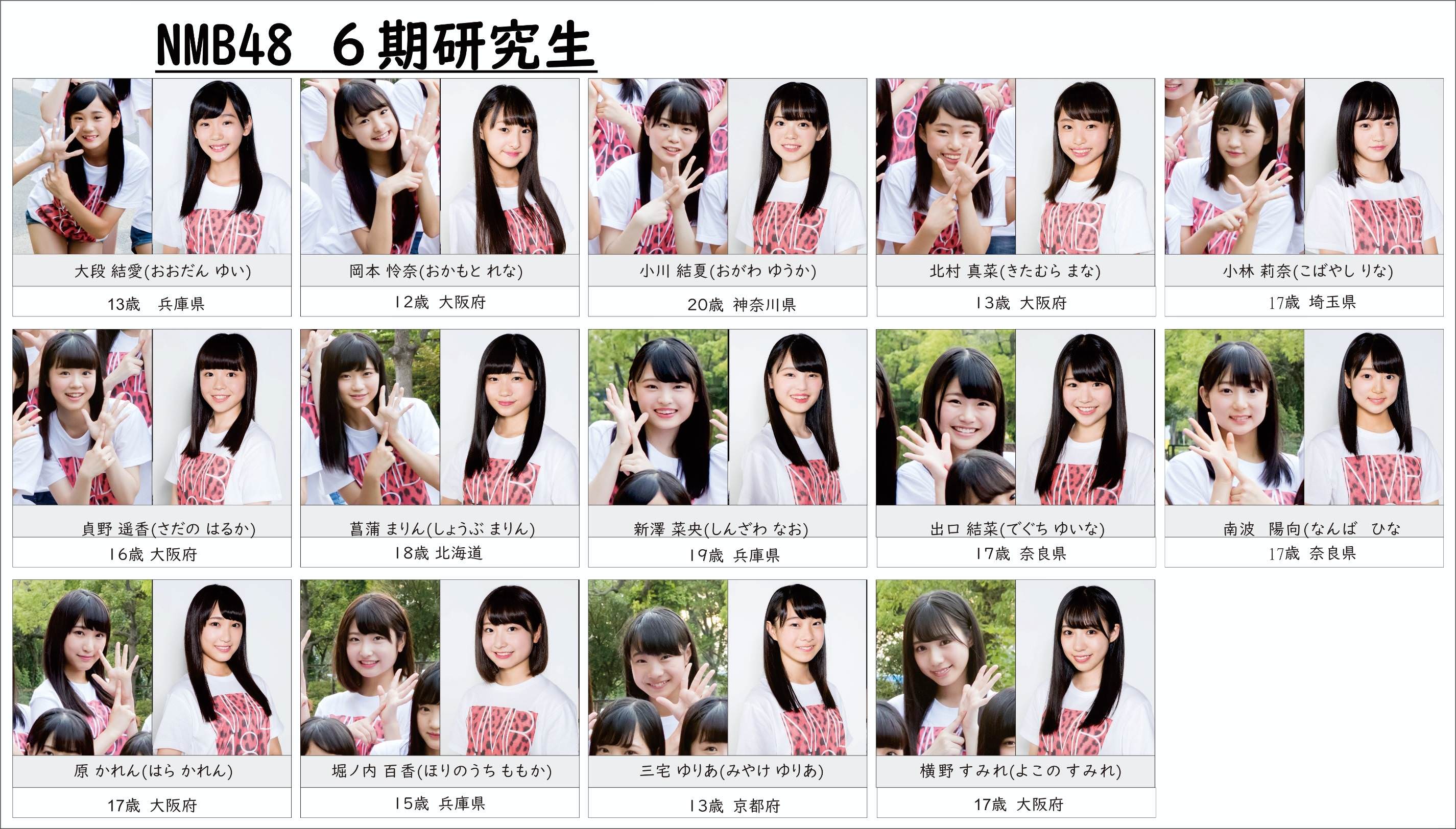 お披露目されたばかりのnmb48 6期どうよ Nmb48まとめスピリッツ お披露目されたばかりのnmb48 6期どうよ Nmb48まとめスピリッツ