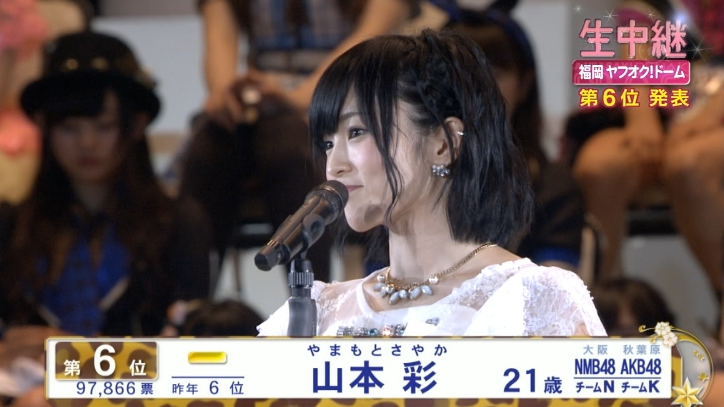 Nmb48山本彩が6位にランクイン Akb48 41st シングル 選抜総選挙 Nmb48まとめスピリッツ Nmb48山本彩が6位にランクイン Akb48 41st シングル 選抜総選挙 Nmb48まとめスピリッツ