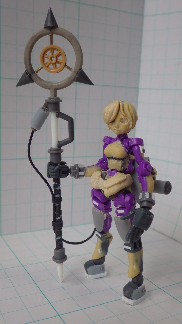 バンダイ 換装重機改造 ロボ子ちゃん 顔や髪型 エンダー模型同好会