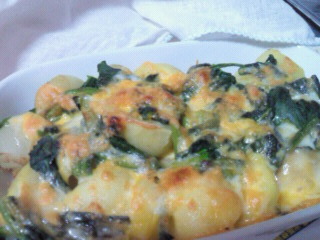 じゃがいもとほうれん草のチーズ焼き 皿洗いしないお料理レシピ じゃがいもとほうれん草のチーズ焼き 皿洗いしないお料理レシピ