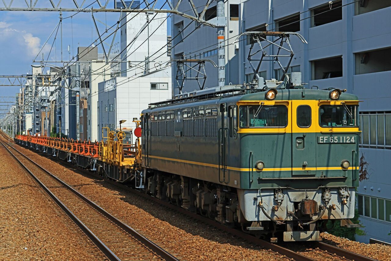 JR西日本 EF65-1124号機 トワイライト色牽引 ロンチキ JR西日本 EF65-1124号機 トワイライト色牽引 ロンチキ