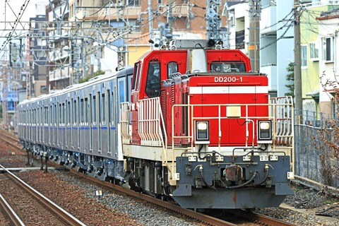 横浜市交通局　４０００形６９編成４６９１Ｆ　甲種輸送　ＪＲ貨物　ＤＤ２００-１号機牽引＠甲南山手駅