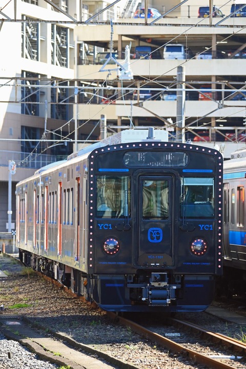 ＪＲ九州　ＹＣ１系ハイブリッド気動車１００番台１１００番台　第２編成＠長崎駅地上ホーム