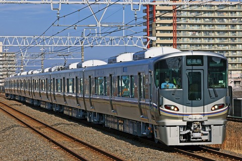 ＪＲ西日本　２２５系１００番台Ｌ１２編成　出場試運転＠堅田