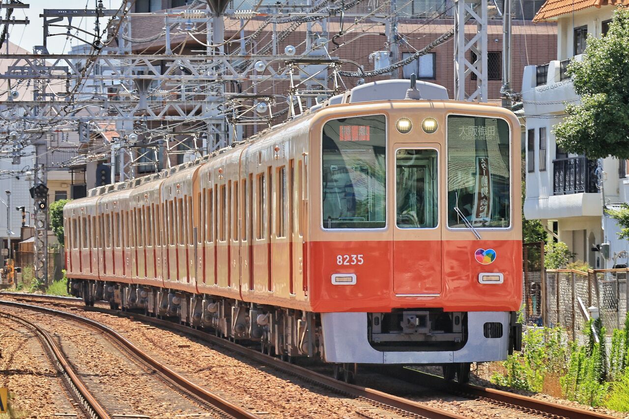 阪神電気鉄道 8000系8235F 復活赤胴車 : 鐵道写真公開所 参号機