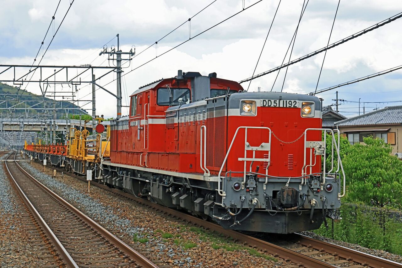 工臨 チキ6000 12両 JR西日本 DD51-1192号機＋チキ12両 「万富工臨